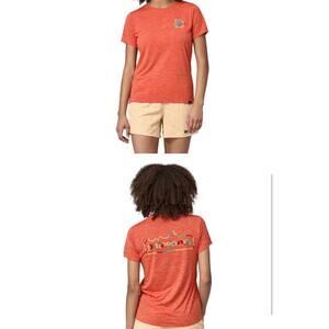 Patagonia size XXL CAPilene Cool T-shirt orange camping outdoors walking